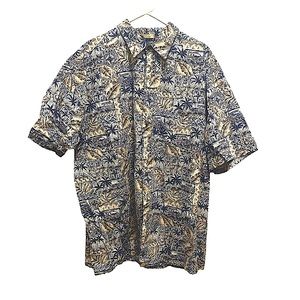 Men’s Big & Tall Campia Moda Crazy Cruise Shirt Fun Blue Brown Pattern Size 2XLT